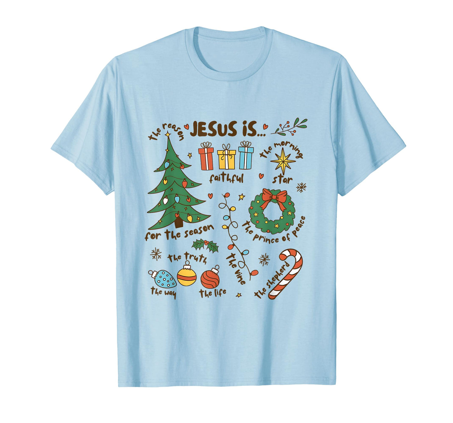Christmas Christian Jesus Snowman Christian Religious T-Shirt