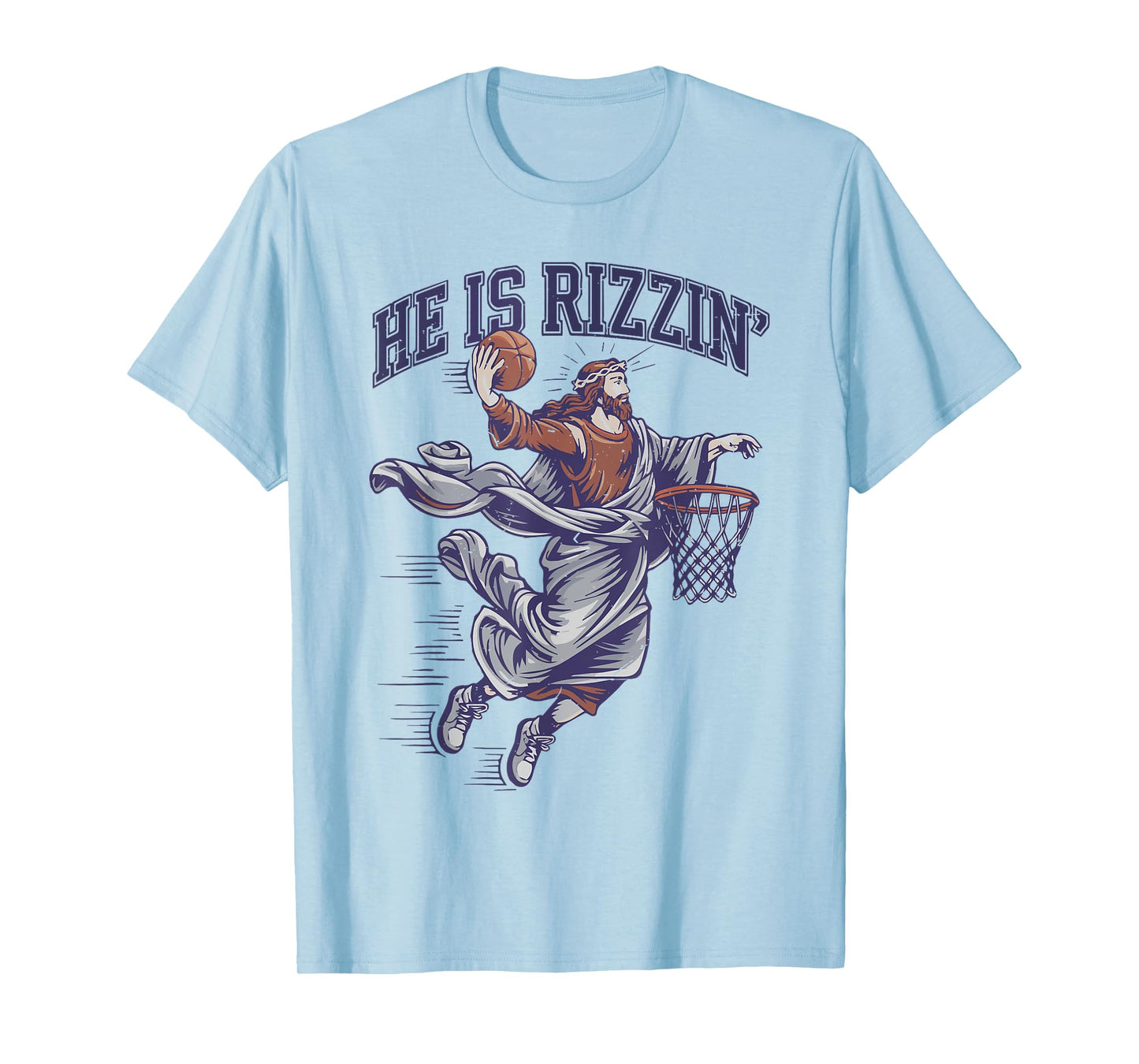 Toddler Boy He Is Rizzin Jesus Basketball Christian God Son T-Shirt