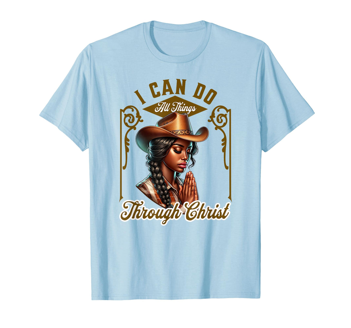 Black Cowgirl African American Western Black Christian T-Shirt
