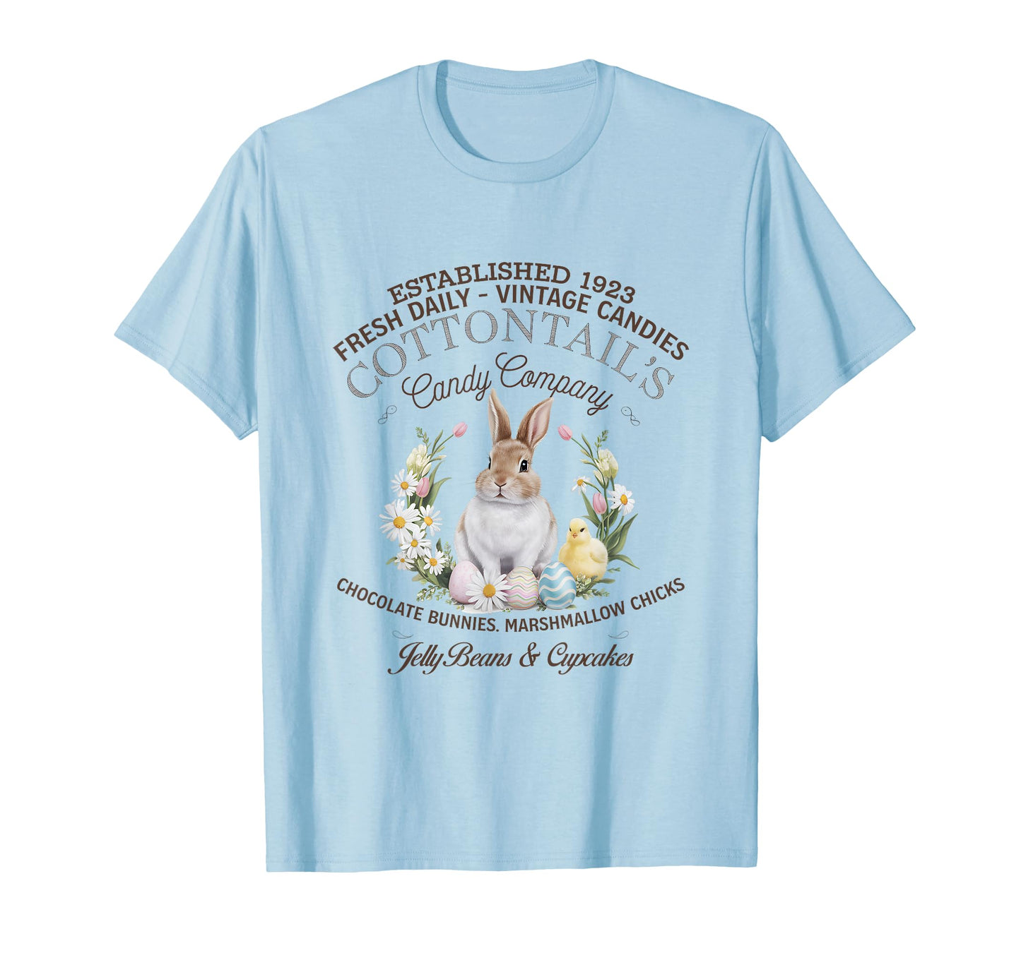 Vintage Easter Bunny Cottontail’s Candy Co. Easter Day T-Shirt