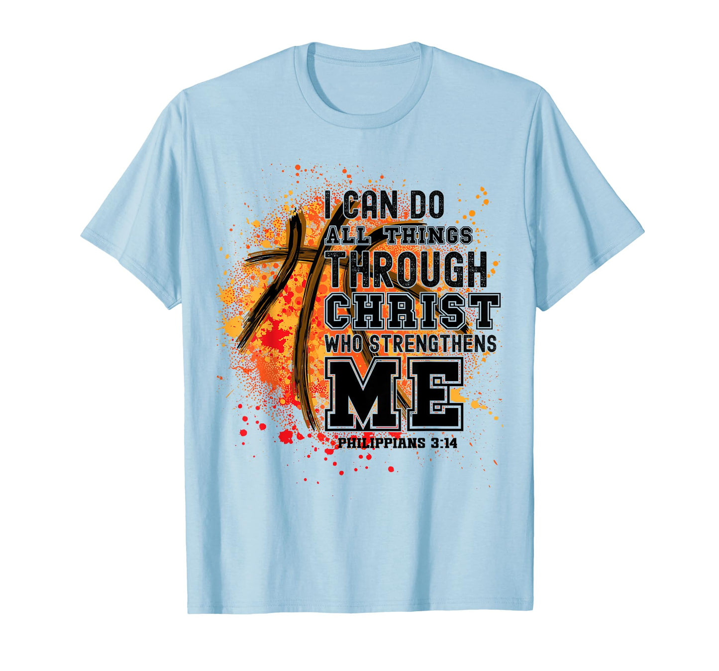 Christian Bible Verse Religious for Basketball Players Coach T-Shirt