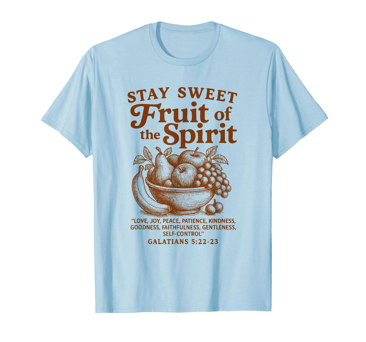 Fruit of The Spirit Bible Verse Christian Design T-Shirt