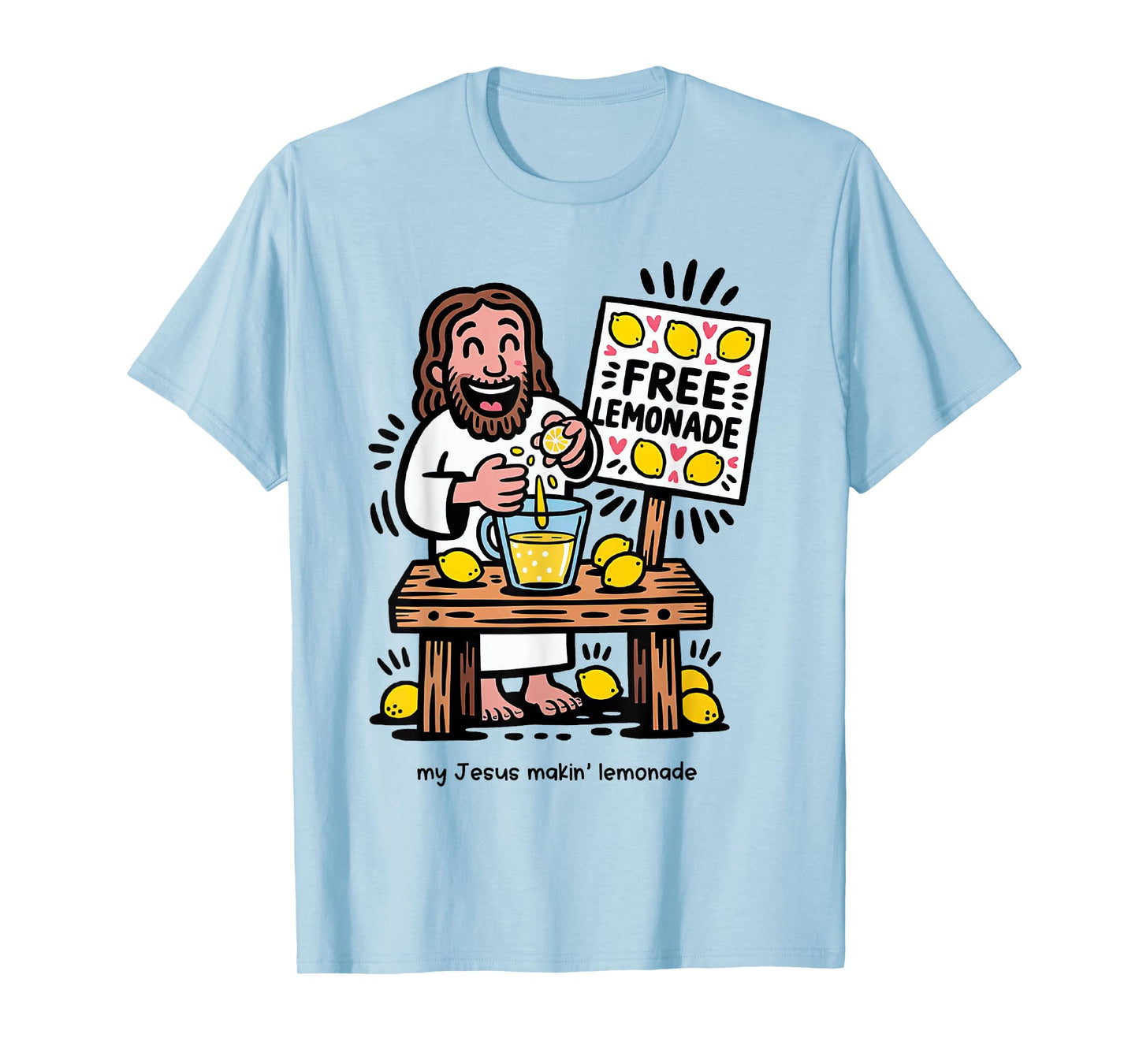 Jesus Making Lemonade Cute Christian Gifts for Boys and Girl T-Shirt