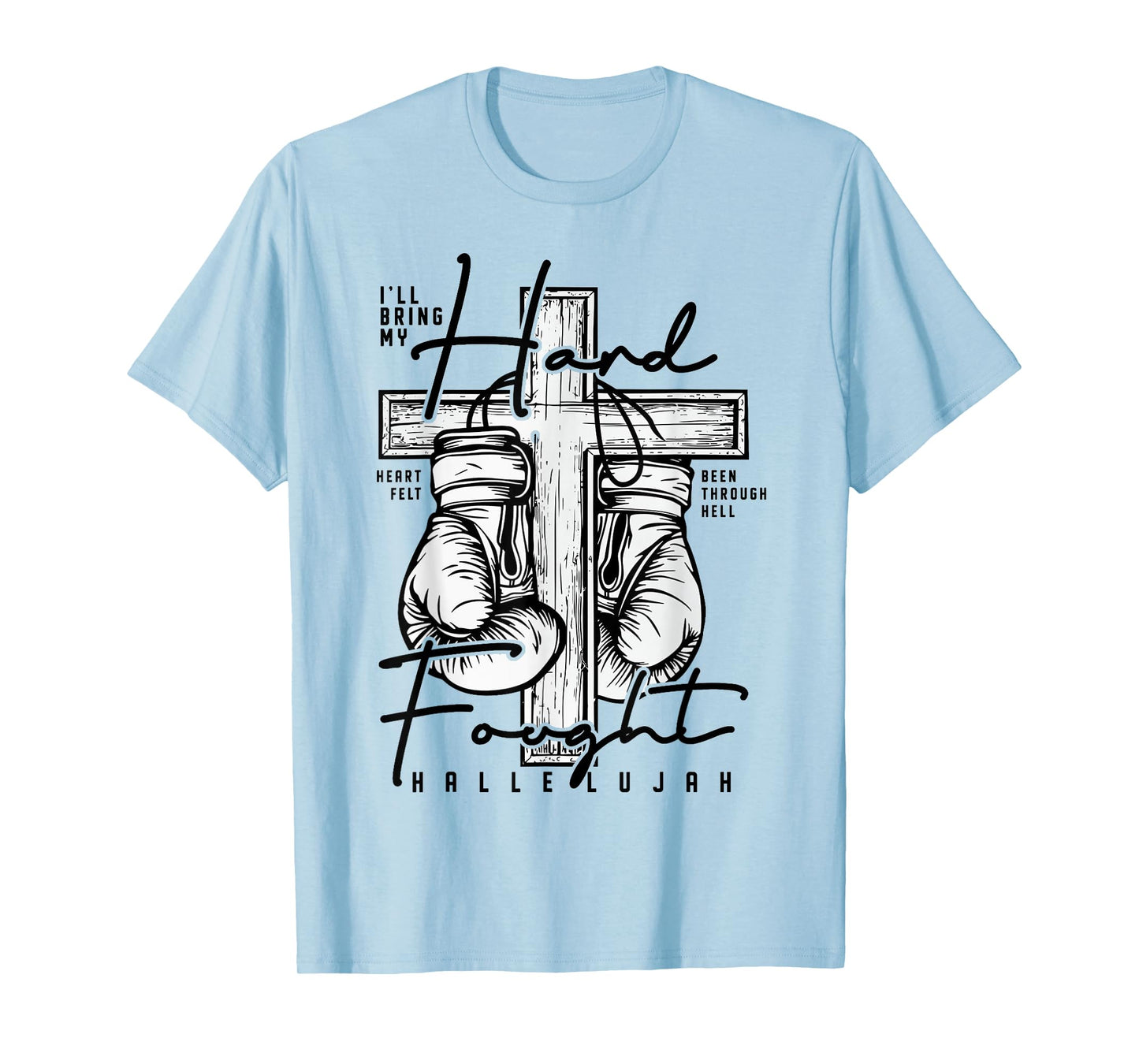 Retro Hard Fought Hallelujah Bible Verse Christian Jesus T-Shirt