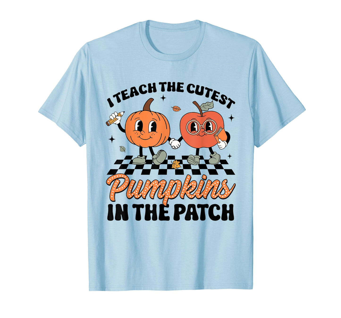 I Teach The Cutest Pumpkins In The Patch Groovy Teacher Fall T-Shirt for Men Women Kids