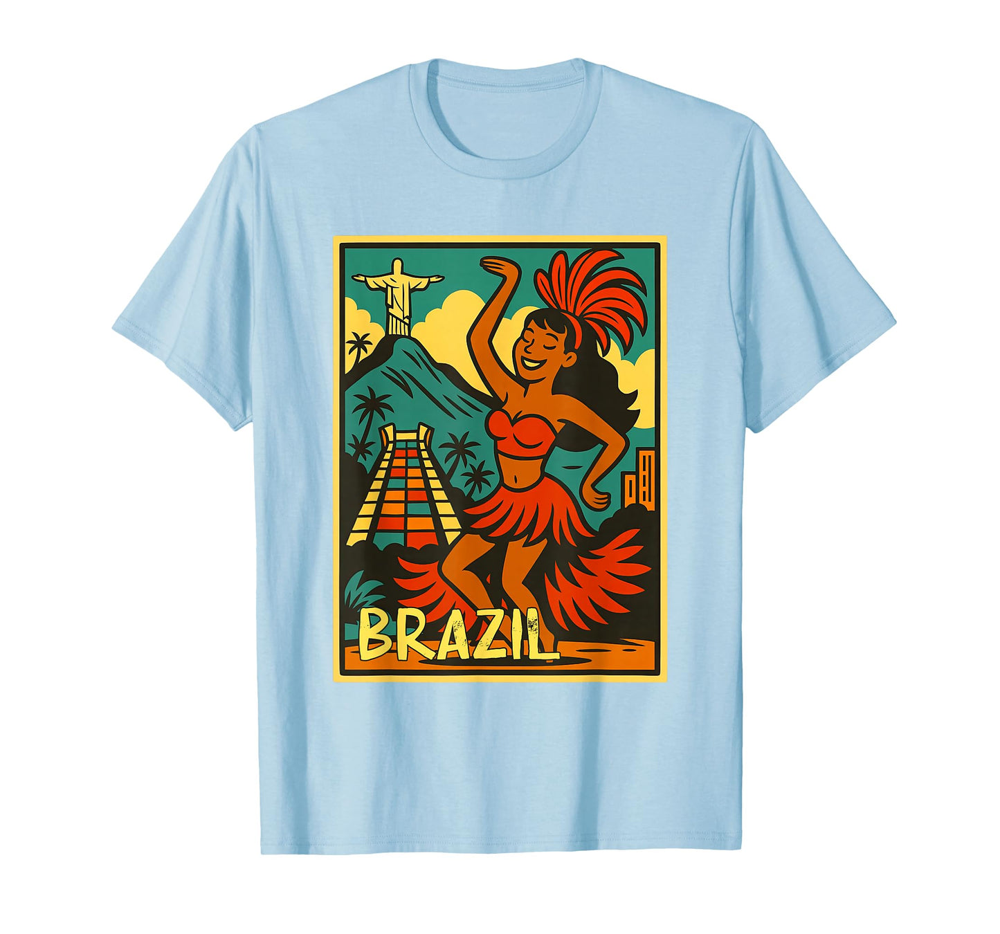 Brazil Traveling Retro Comic Brazil Rio de Janeiro Souvenir T-Shirt