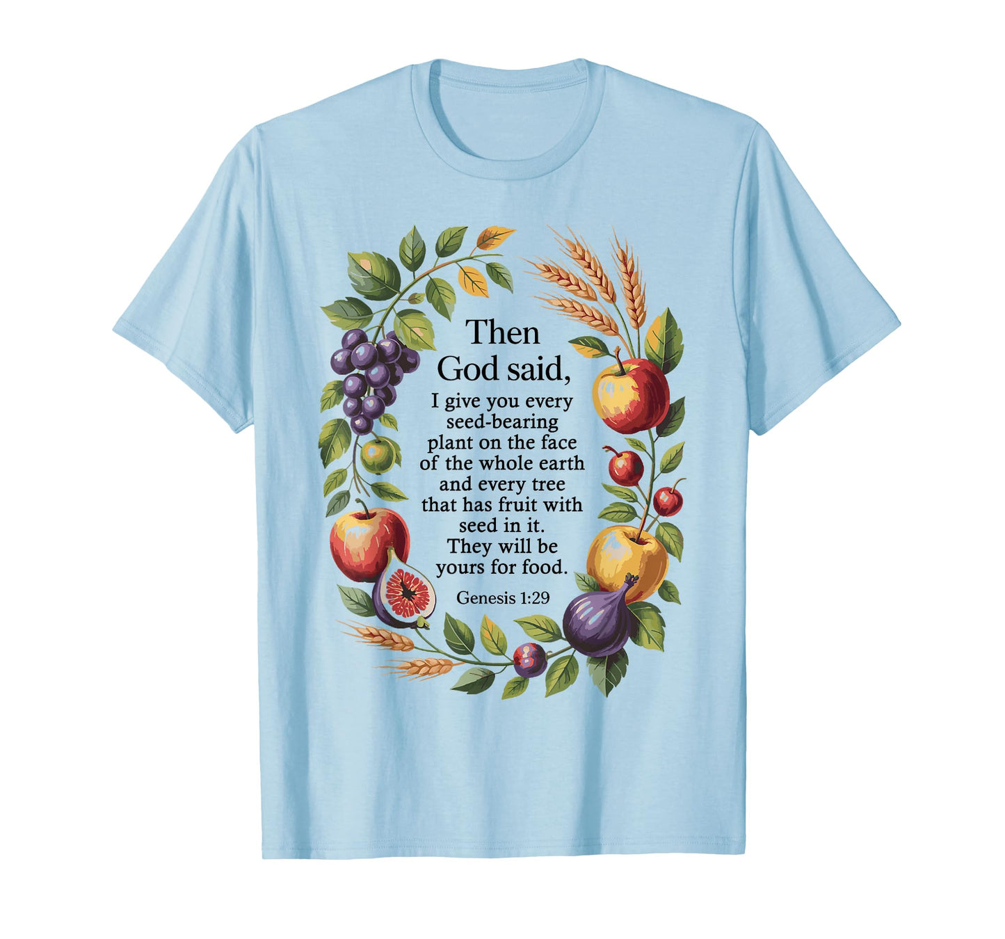 Genesis 1:29 Plant Based Diet Vegan Bible Verse T-Shirt