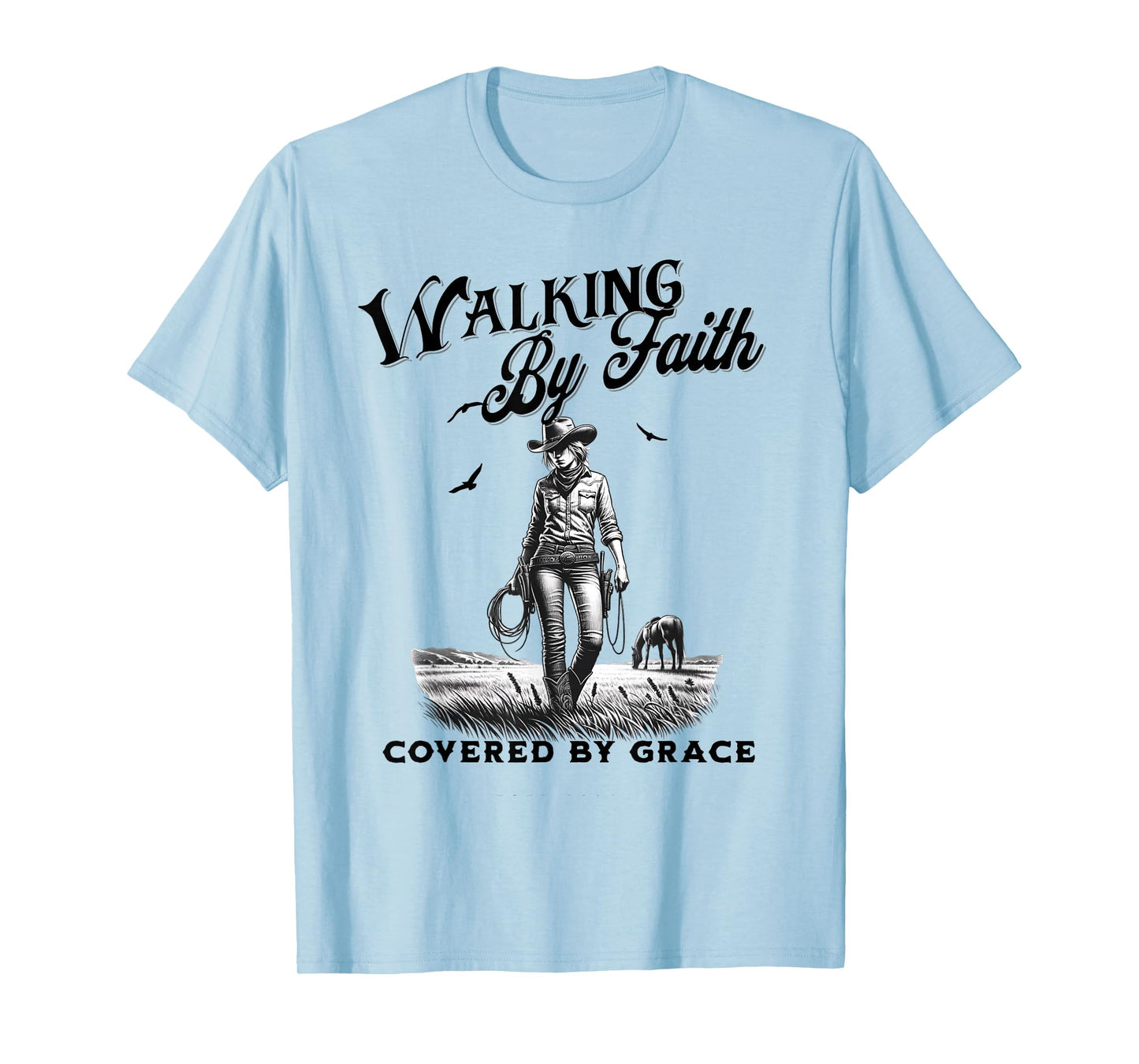 Christian Cowgirl Bible Verse Western Jesus Faith Based T-Shirt