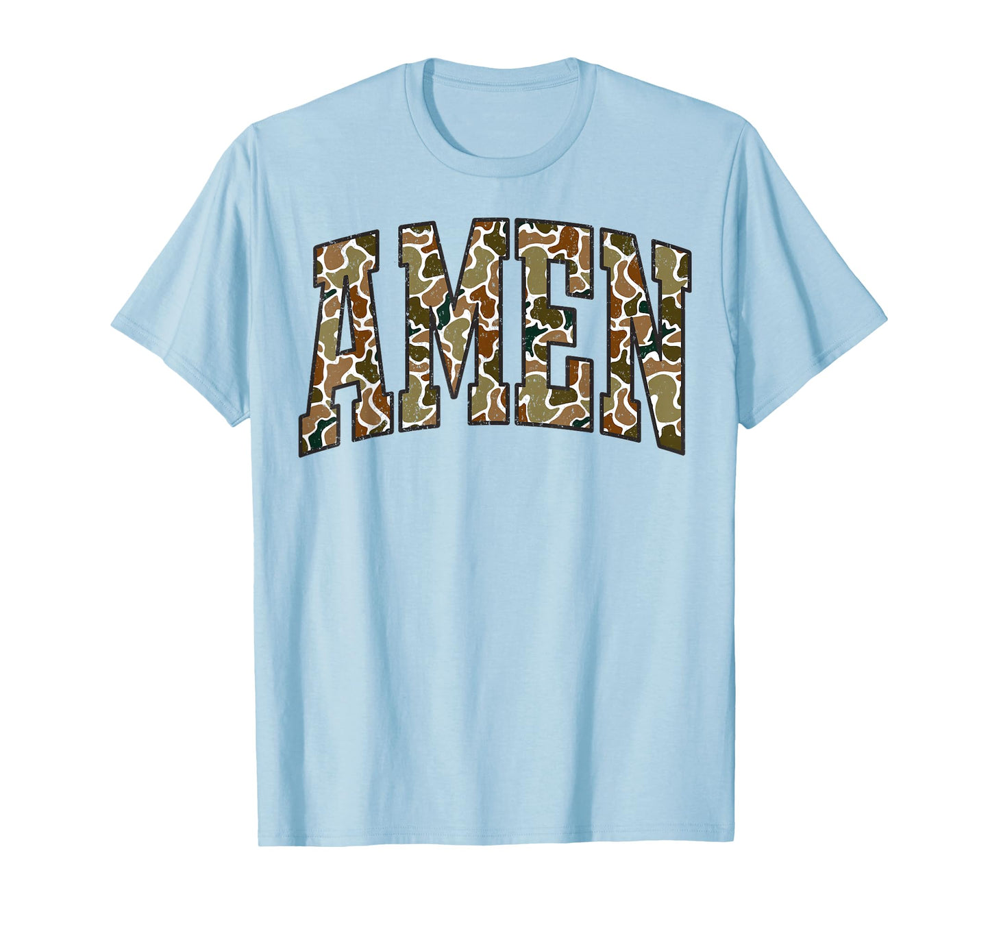Retro Camo Amen Jesus Camouflage Christian Men Women Hunting T-Shirt
