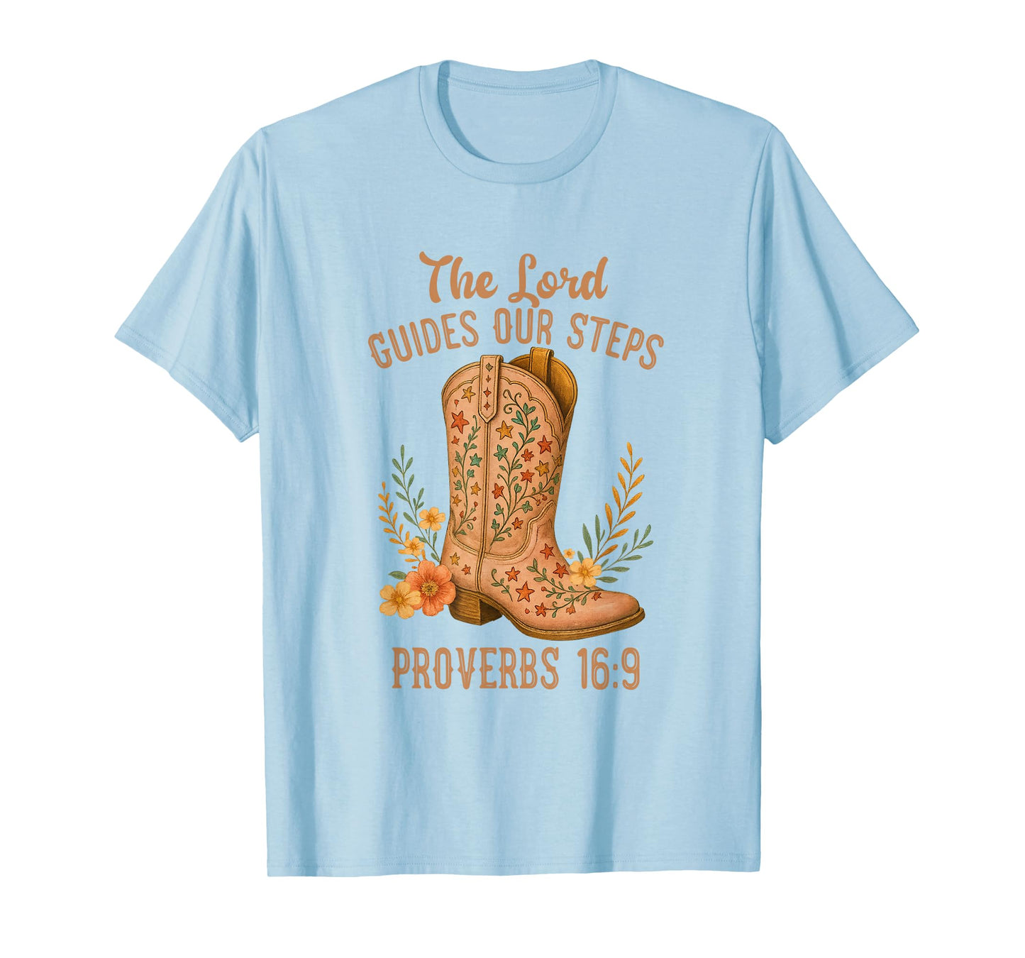 Floral Proverbs 16:9 The Lord Guides Our Steps T-Shirt