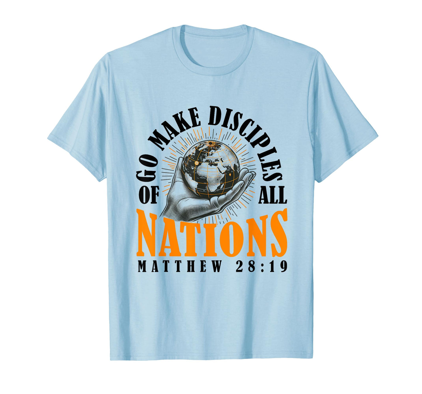 Go And Make Disciples of All Nations Retro Christian Bible T-Shirt