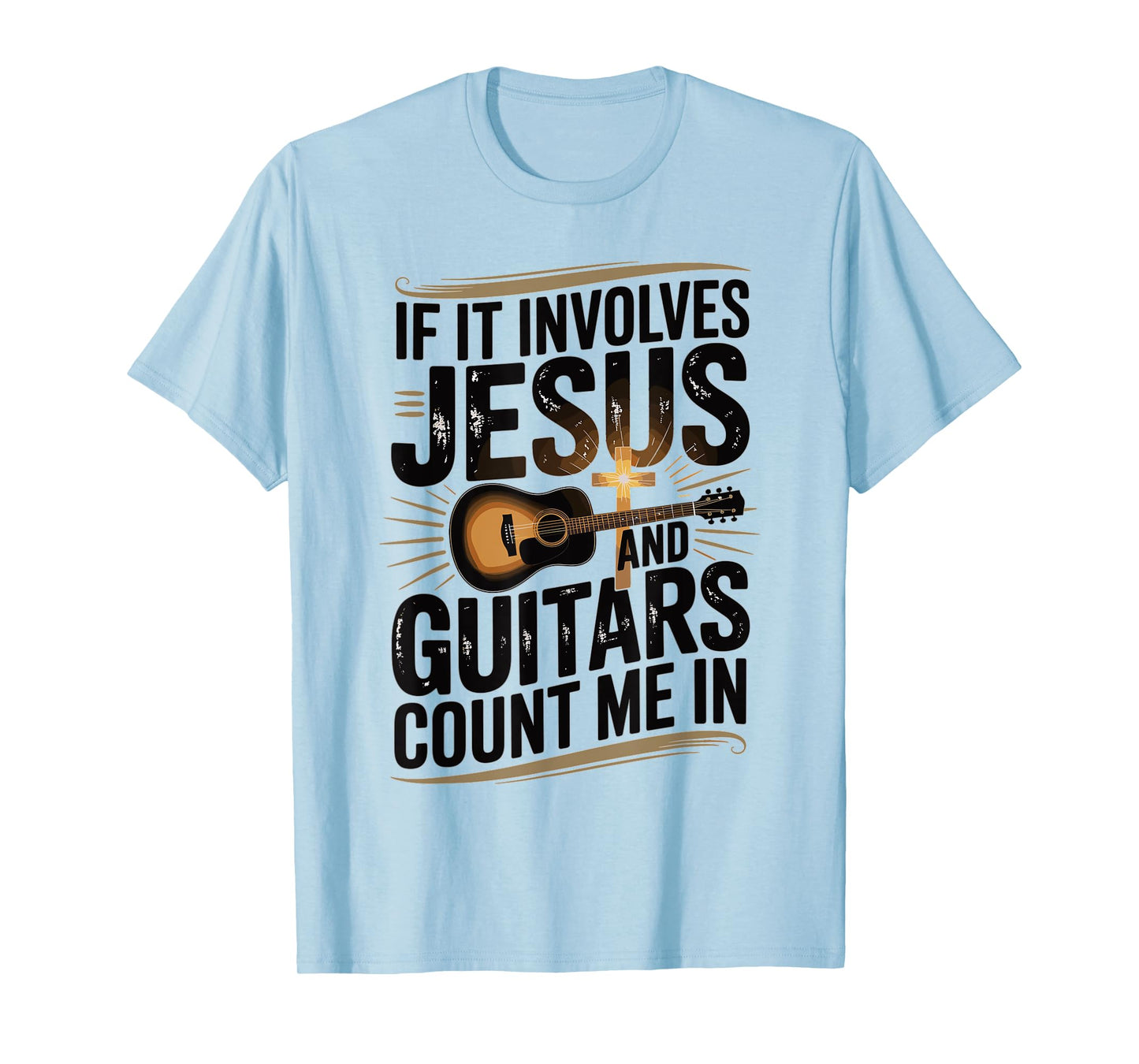 If It Involves Jesus and Guitars Cute Christian Music Lover T-Shirt