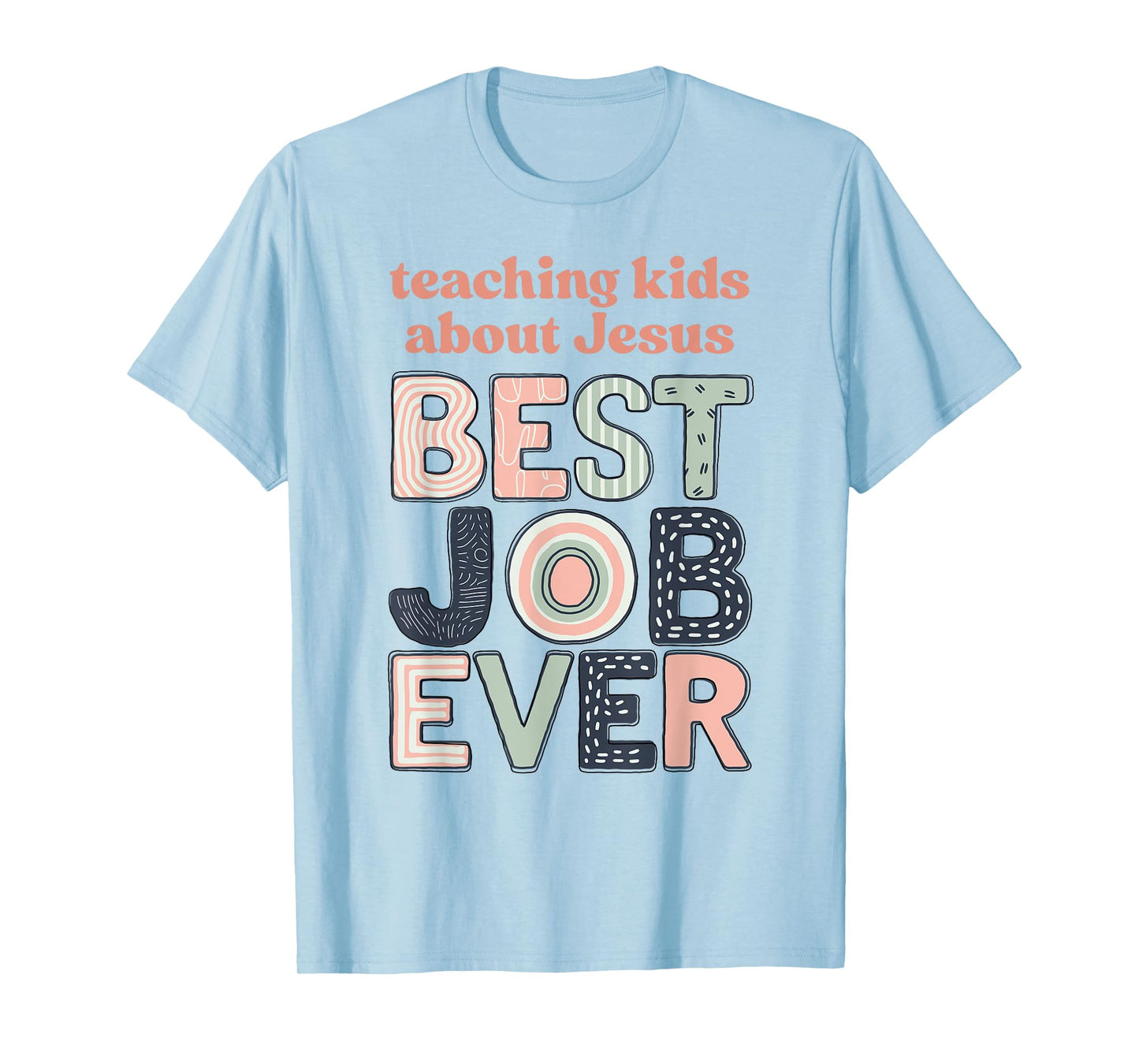 Retro Cute Teaching Kids About Jesus Best Job Ever Women T-Shirt