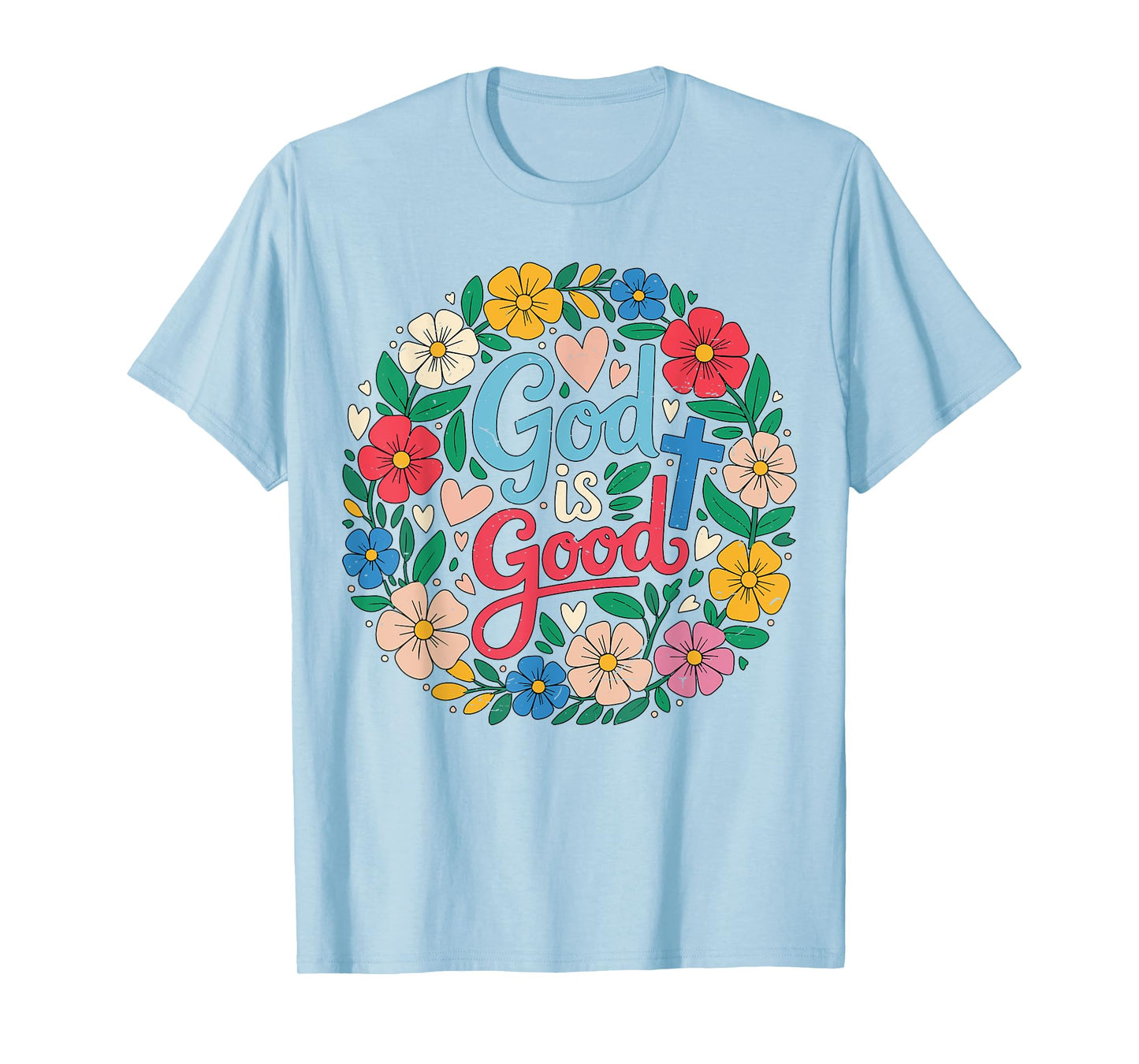 Toddler Girl God Is Good Jesus King Boho Christian Sister T-Shirt