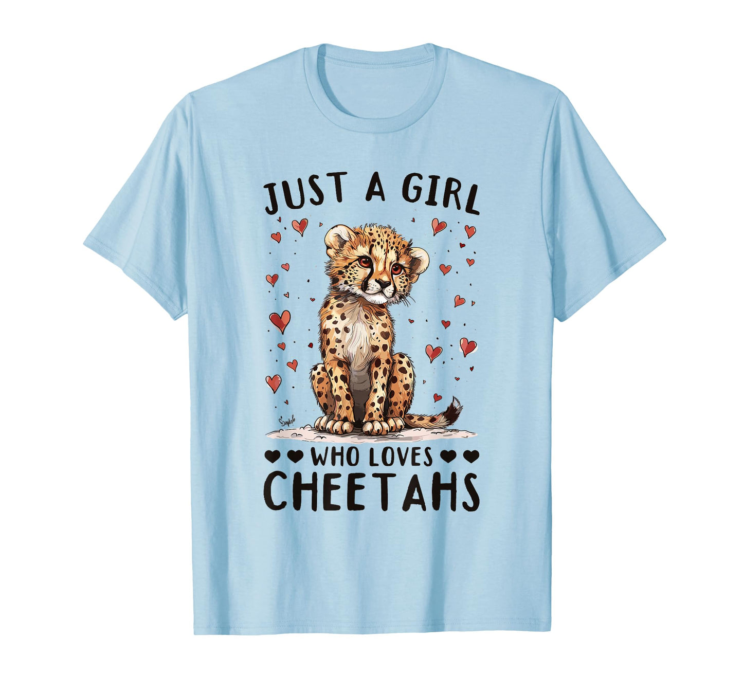 Funny Cheetah Animal Just A Girl Who Loves Cheetahs T-Shirt