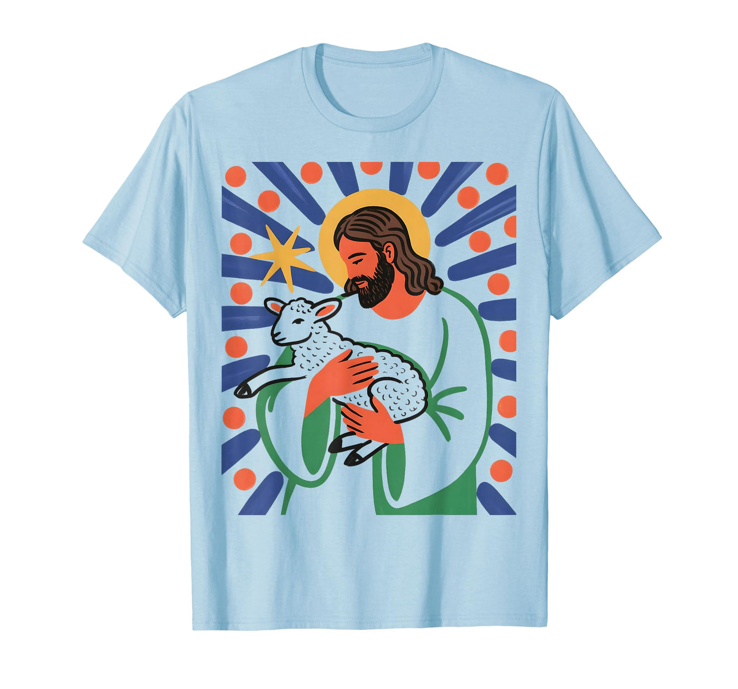 Faith Shepherd Lamb Peaceful Divine Spiritual Design T-Shirt