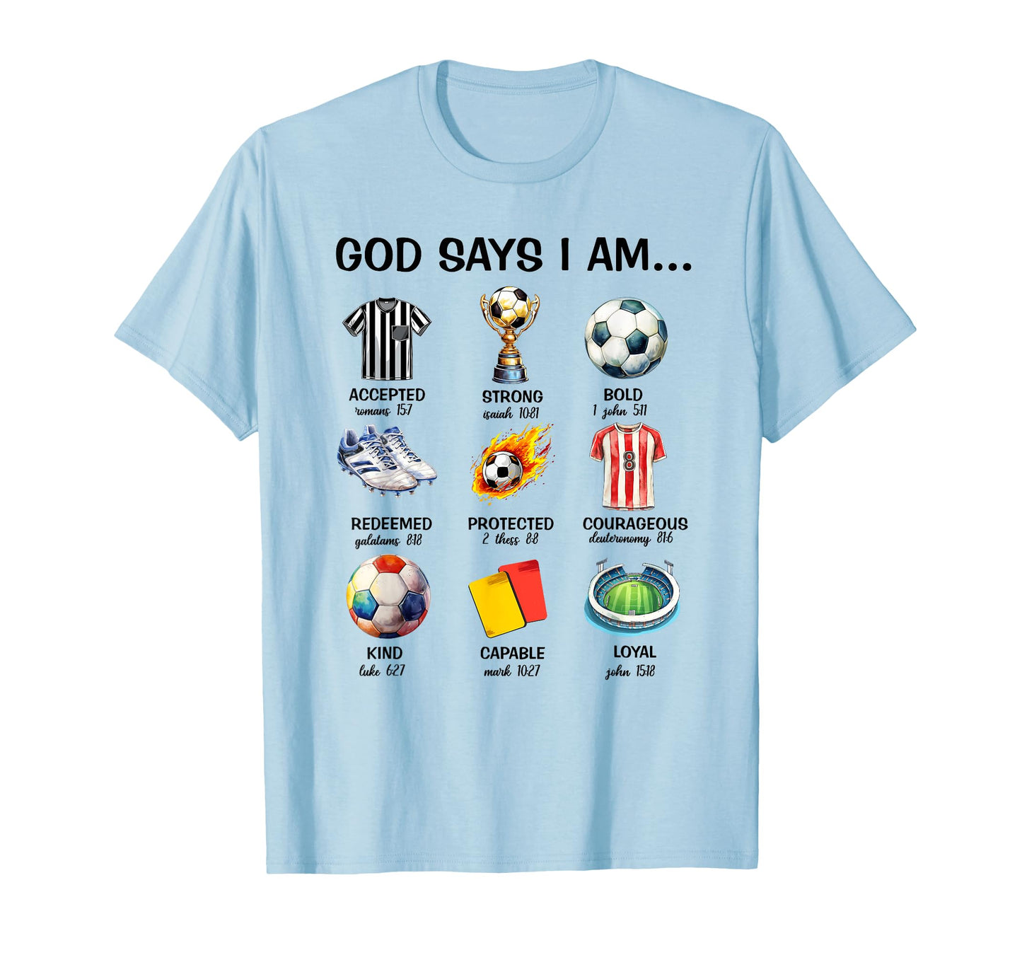 God Says I Am Christian Girls Teens Kids Soccer Tie Dye T-Shirt