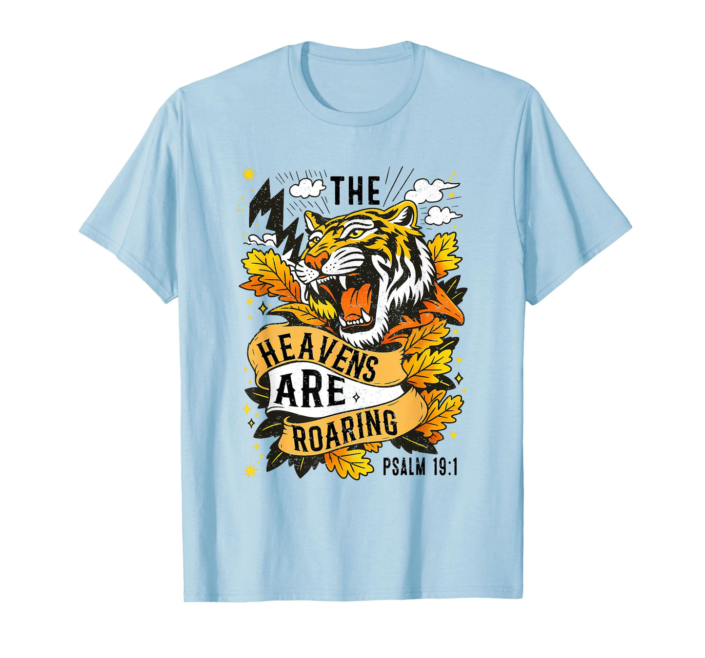 The Heavens are Roaring Psalm 19:1 Bible verse Boho Women T-Shirt