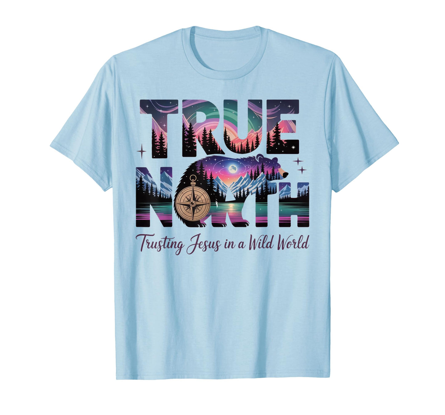 True North Trusting Jesus in a Wild World Bear Summer Camp T-Shirt