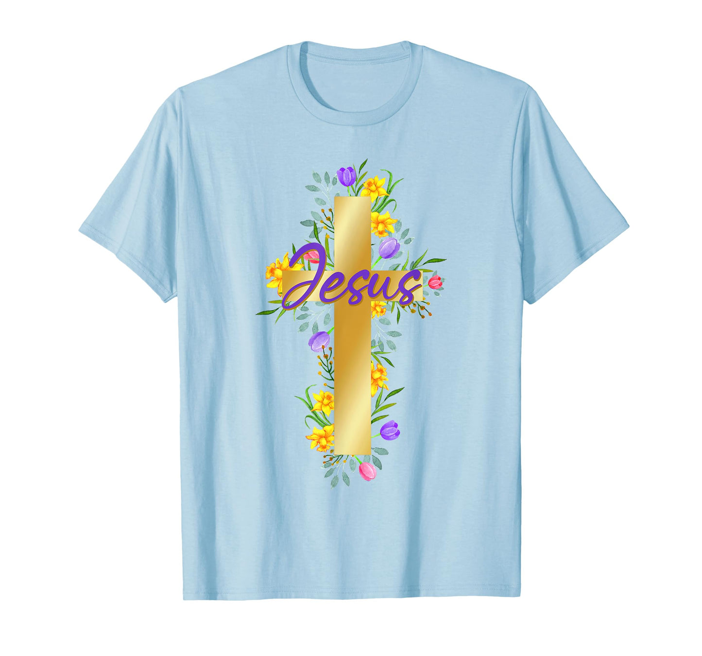 Christian Faith Design Beautiful Spring Cross T-Shirt