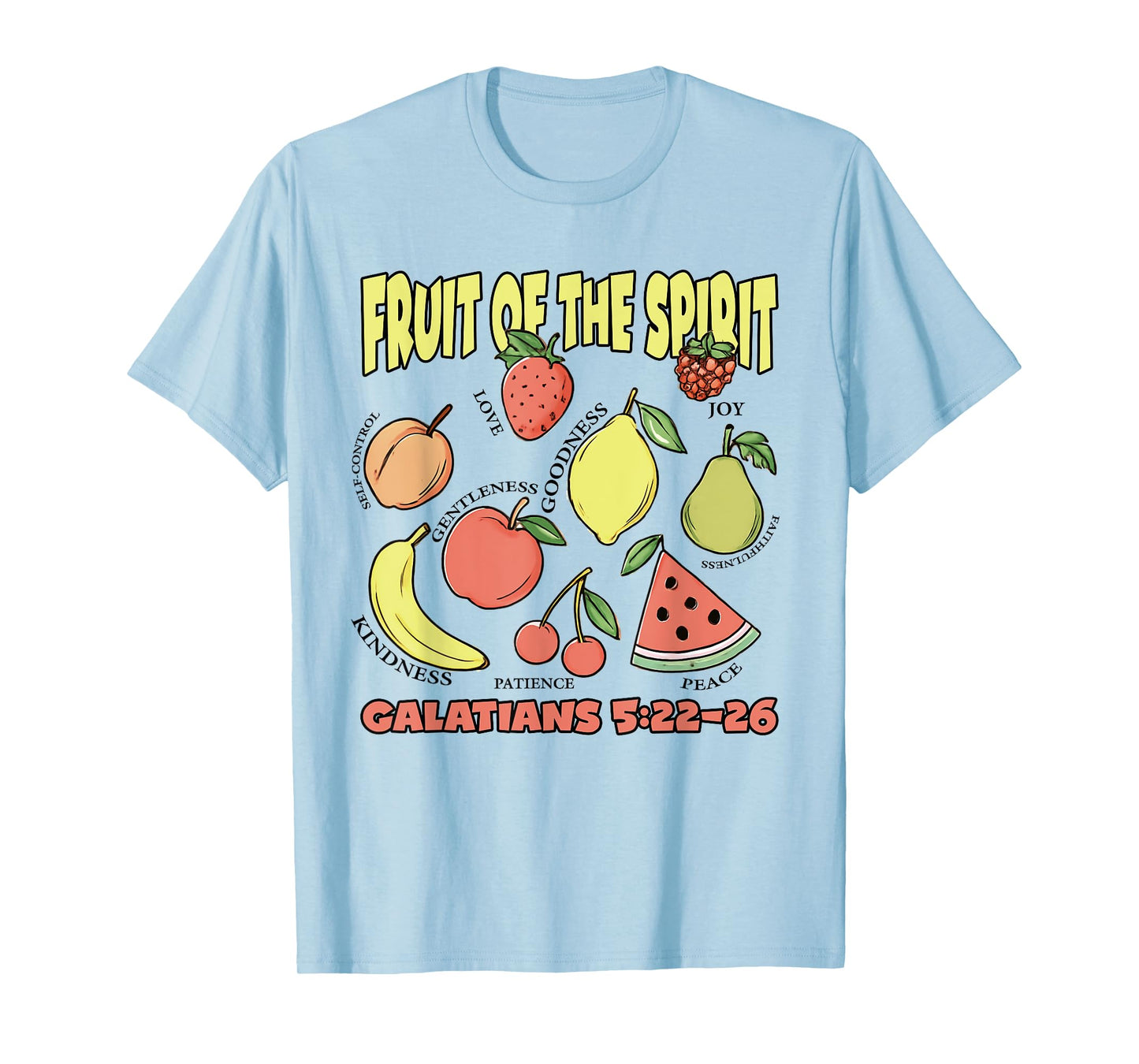 The Fruit of the Spirit Galatians Christian Cross Jesus 5 22 T-Shirt