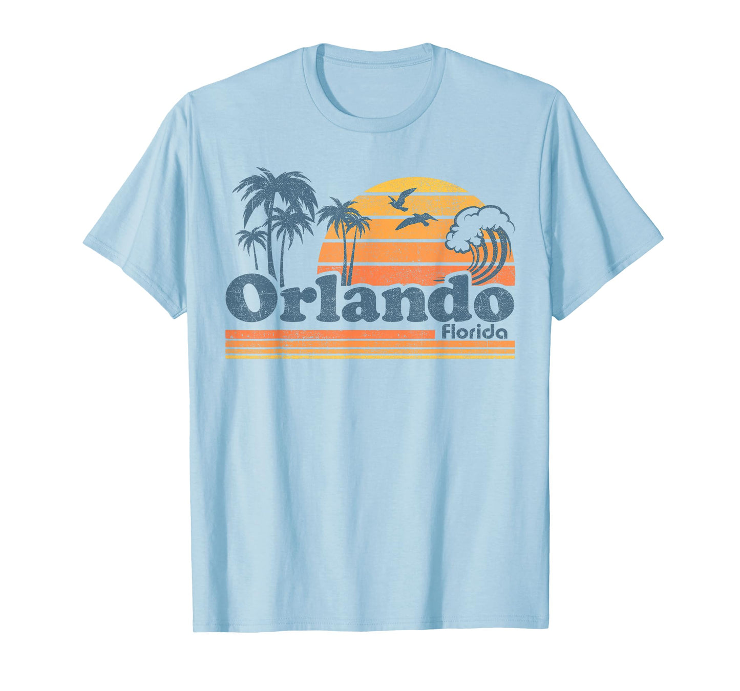 Orlando Florida Beach Vintage Spring Break Vacation Retro T-Shirt