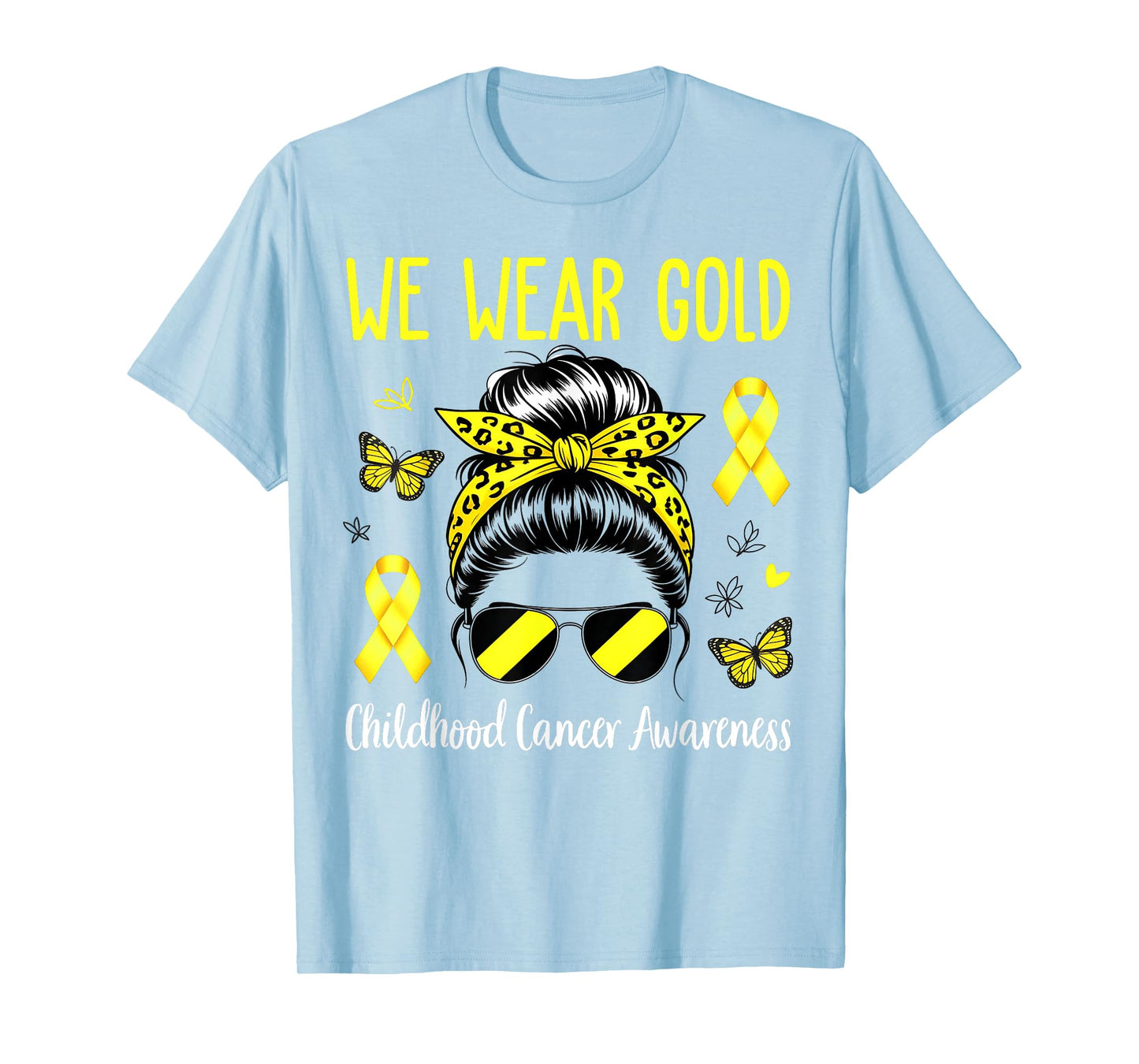 In September We Wear Gold Childhood Cancer Awareness Ribbon T-Shirt
