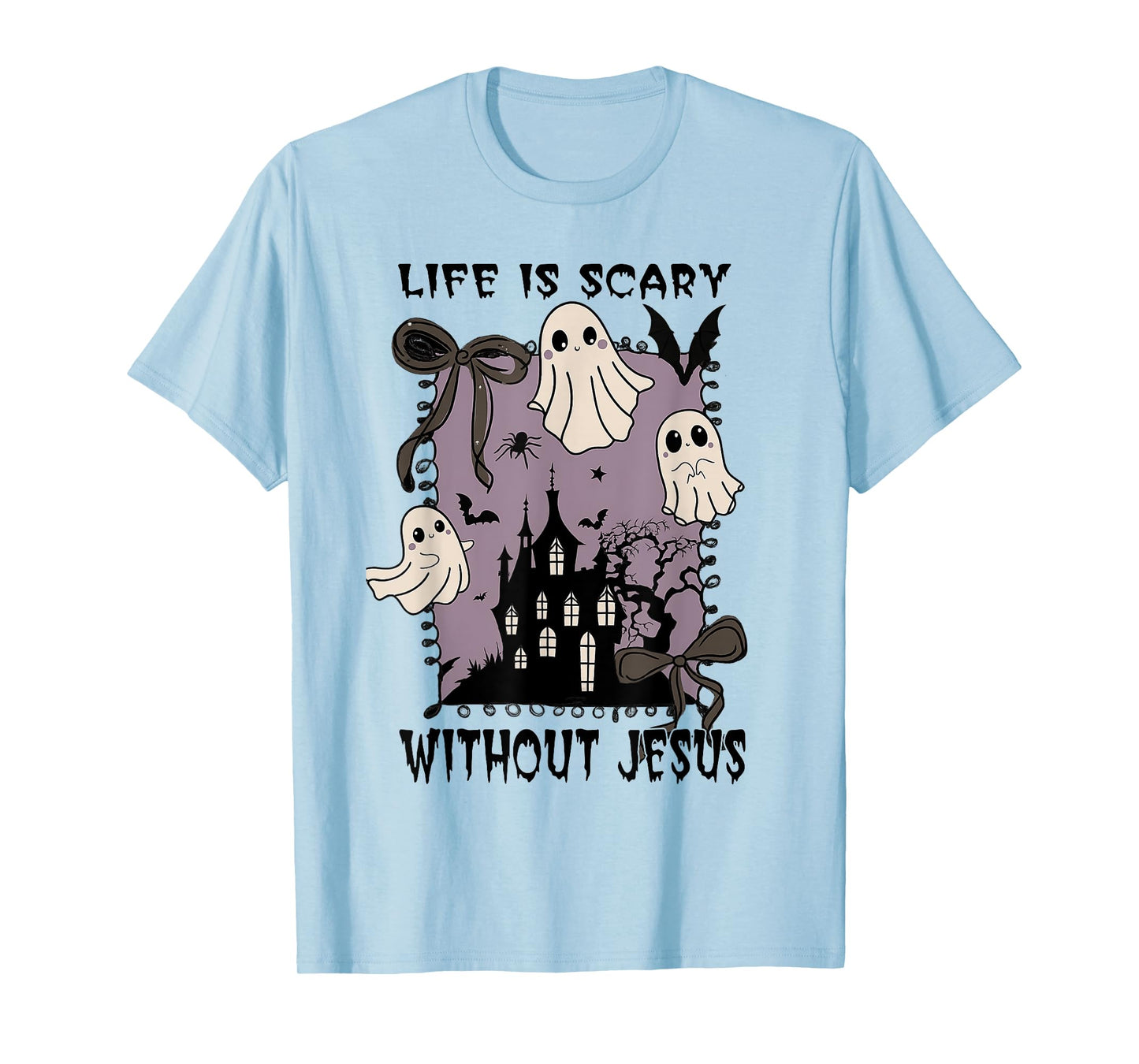 Spooky Life is Scary Without Jesus Christian Halloween T-Shirt