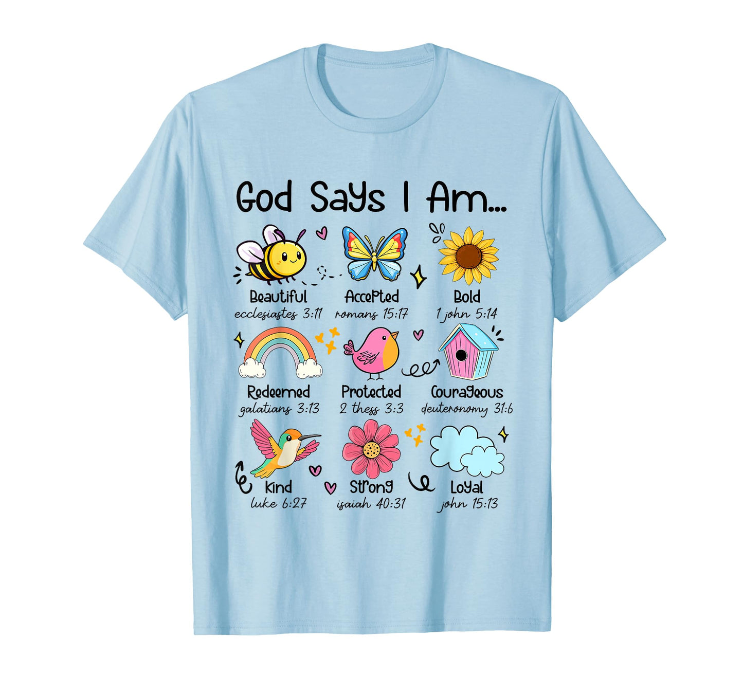 God Says I Am Bee Spring Christian Funny Easter Day Kids T-Shirt