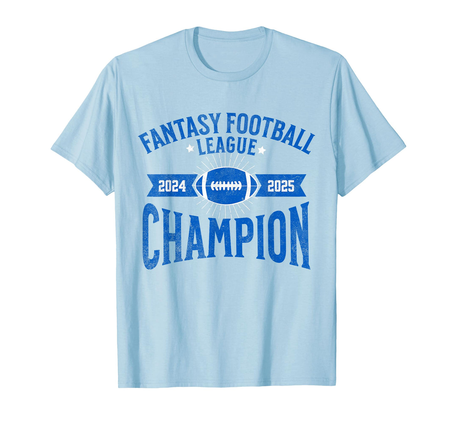 Fantasy Football League Championship Apparel Fantasy Football League Champion Champ 2024 2025 FFL Unisex-Adults T-Shirt Grey Small