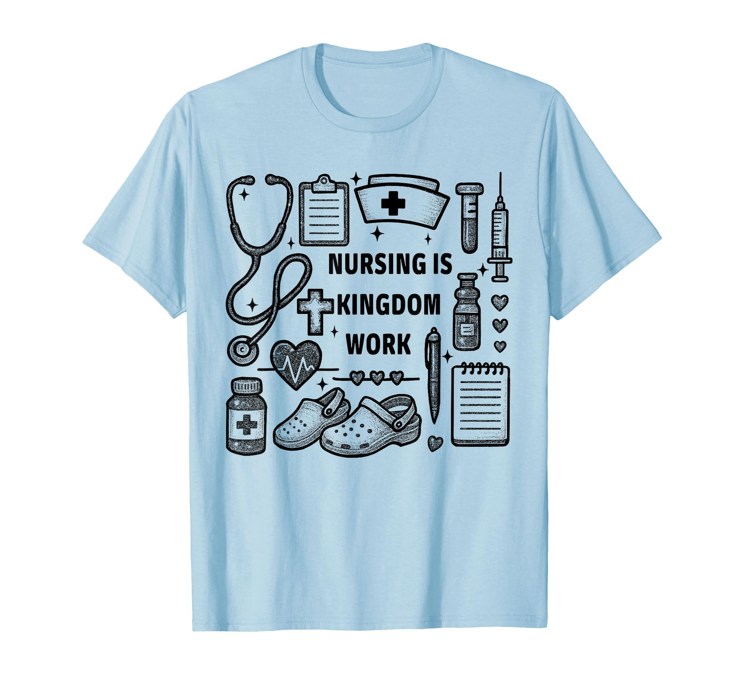 Christian Nurse, Nursing is Kingdom Work, Vintage T-Shirt