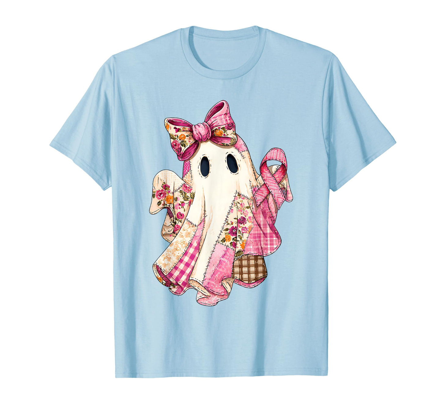 Breast Cancer Hope Strength Faith Survivor Ghost Wear Pink T-Shirt