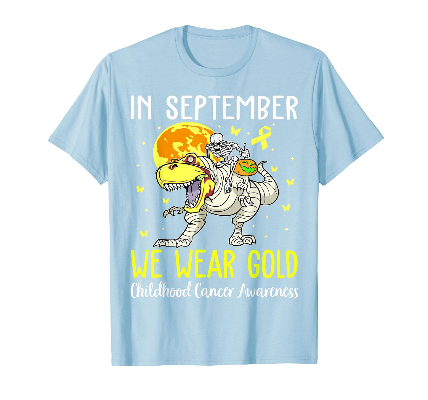In September We Wear Gold Childhood Cancer Awareness Ribbon T-Shirt