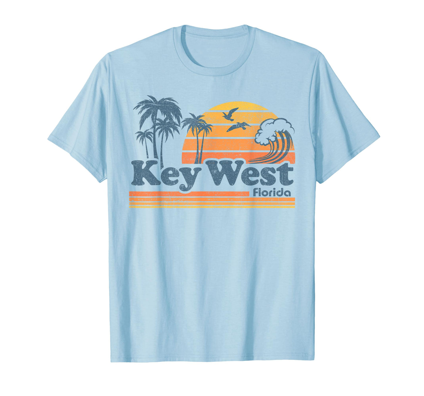 Key West Florida Beach Vintage Spring Break Vacation Retro T-Shirt