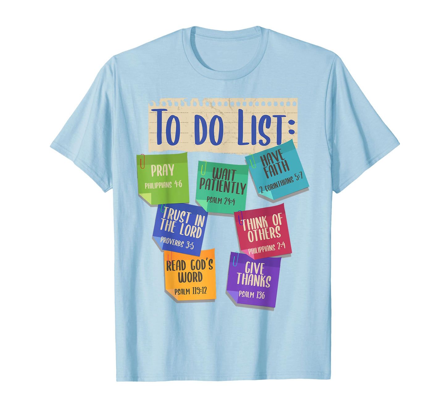 Christian To Do List Faith Bible Verse Religious Christian T-Shirt
