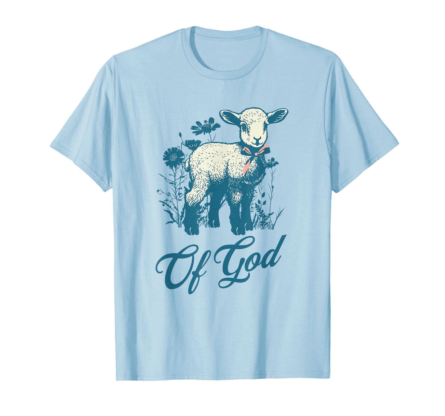 Lamb of God Cute Vintage Christian Lamb Design Faith Lovers T-Shirt