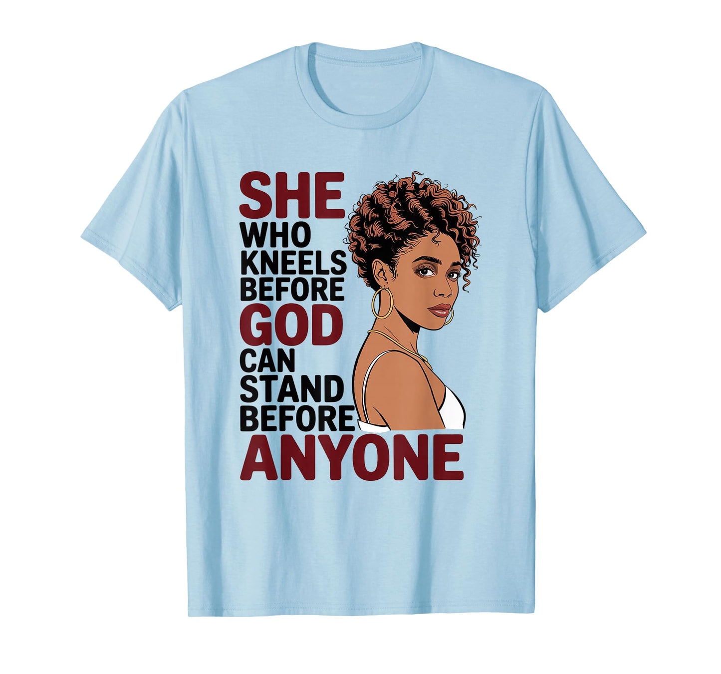 Black Woman Pride African American Christian Faith T-Shirt