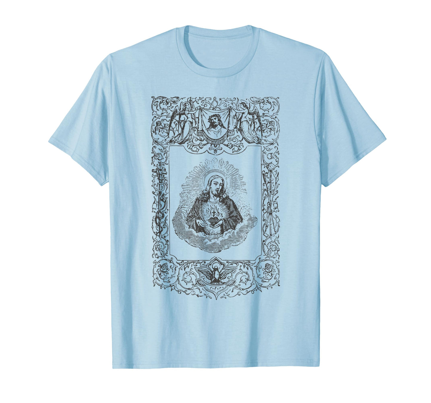 Sacred Heart of Jesus Christ Vintage Catholic Art Gifts INRI T-Shirt