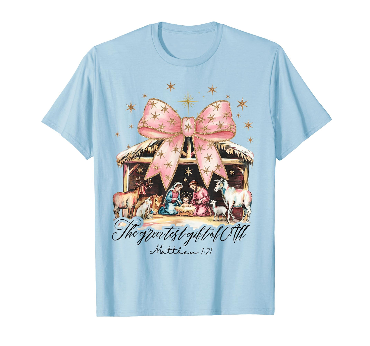 The Greatest Gift Of All Nativity Jesus Christian Christmas T-Shirt