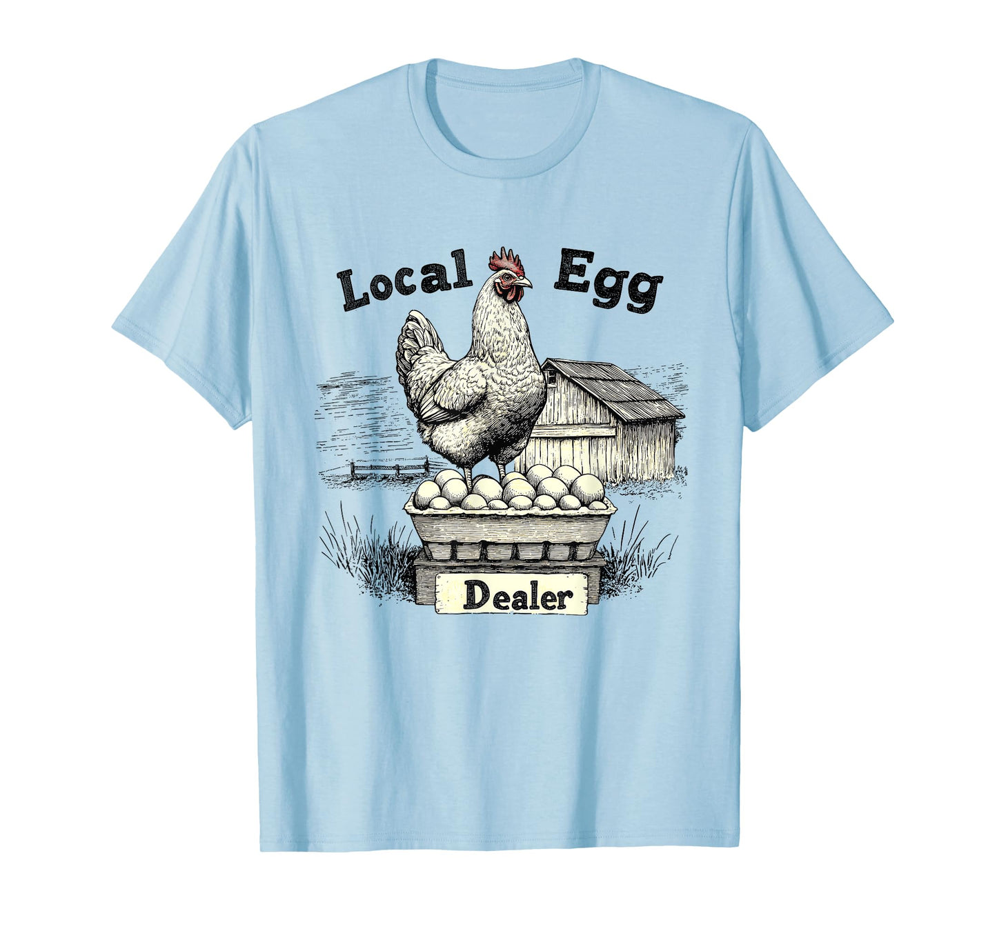 Local Egg Dealer Retro Chicken Funny Farmer Easter T-Shirt