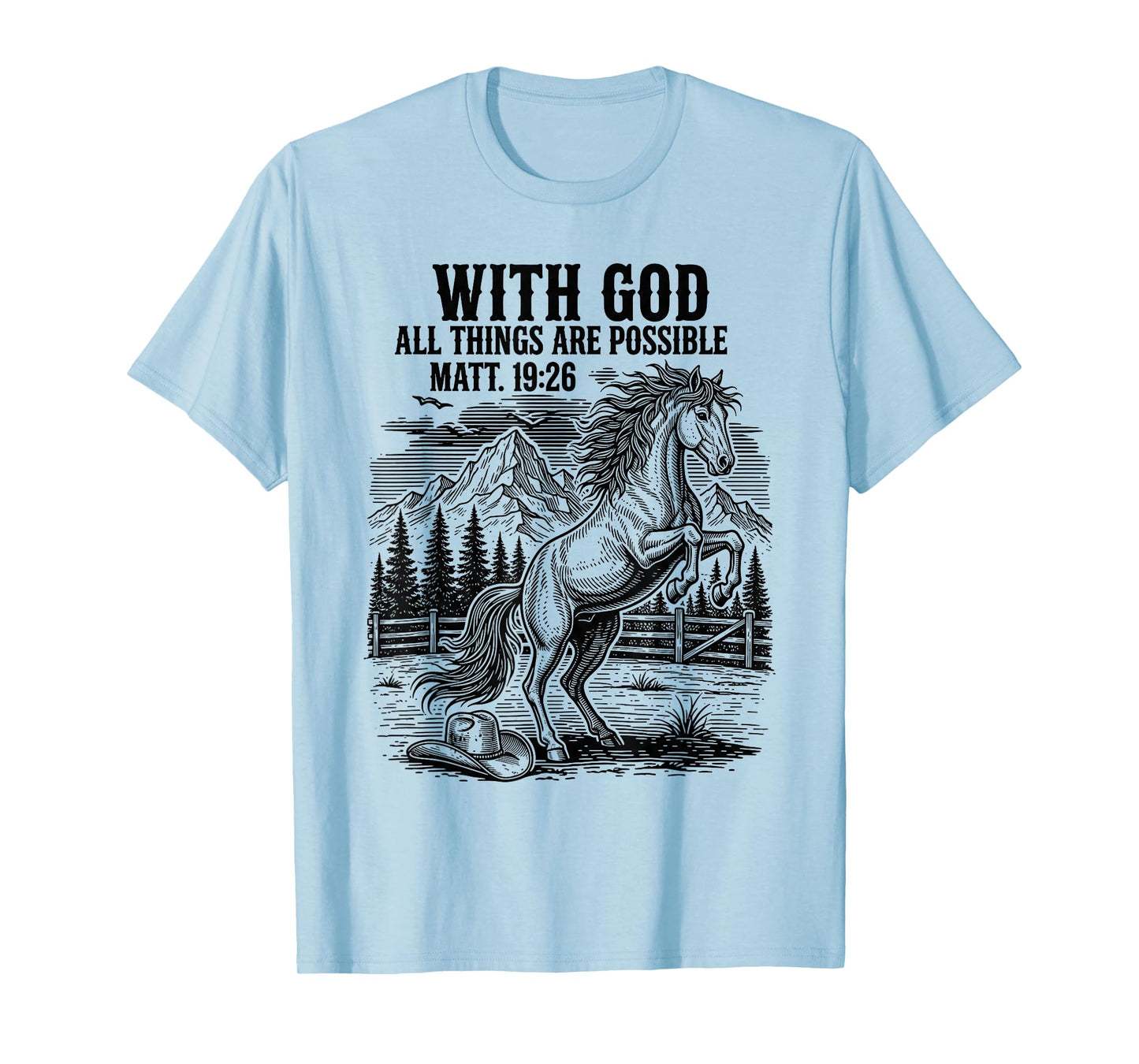 Cowboy Bible Scripture Verse Western Jesus for Mens Jockey T-Shirt