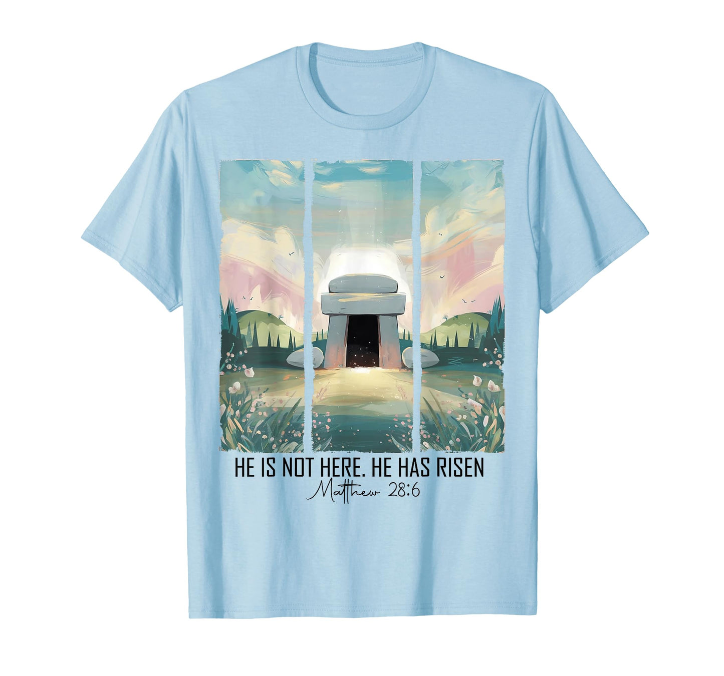 He Is Risen Easter Christian Empty Tomb Jesus Resurrection T-Shirt