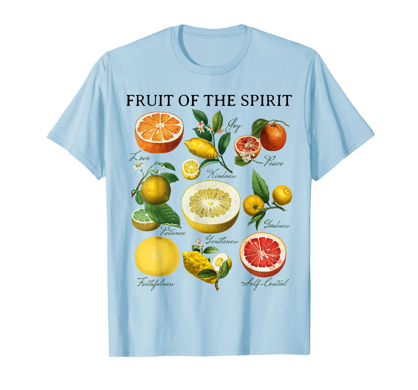 Fruit of the Spirit Galatians 5:22 Christian Bible Scripture T-Shirt