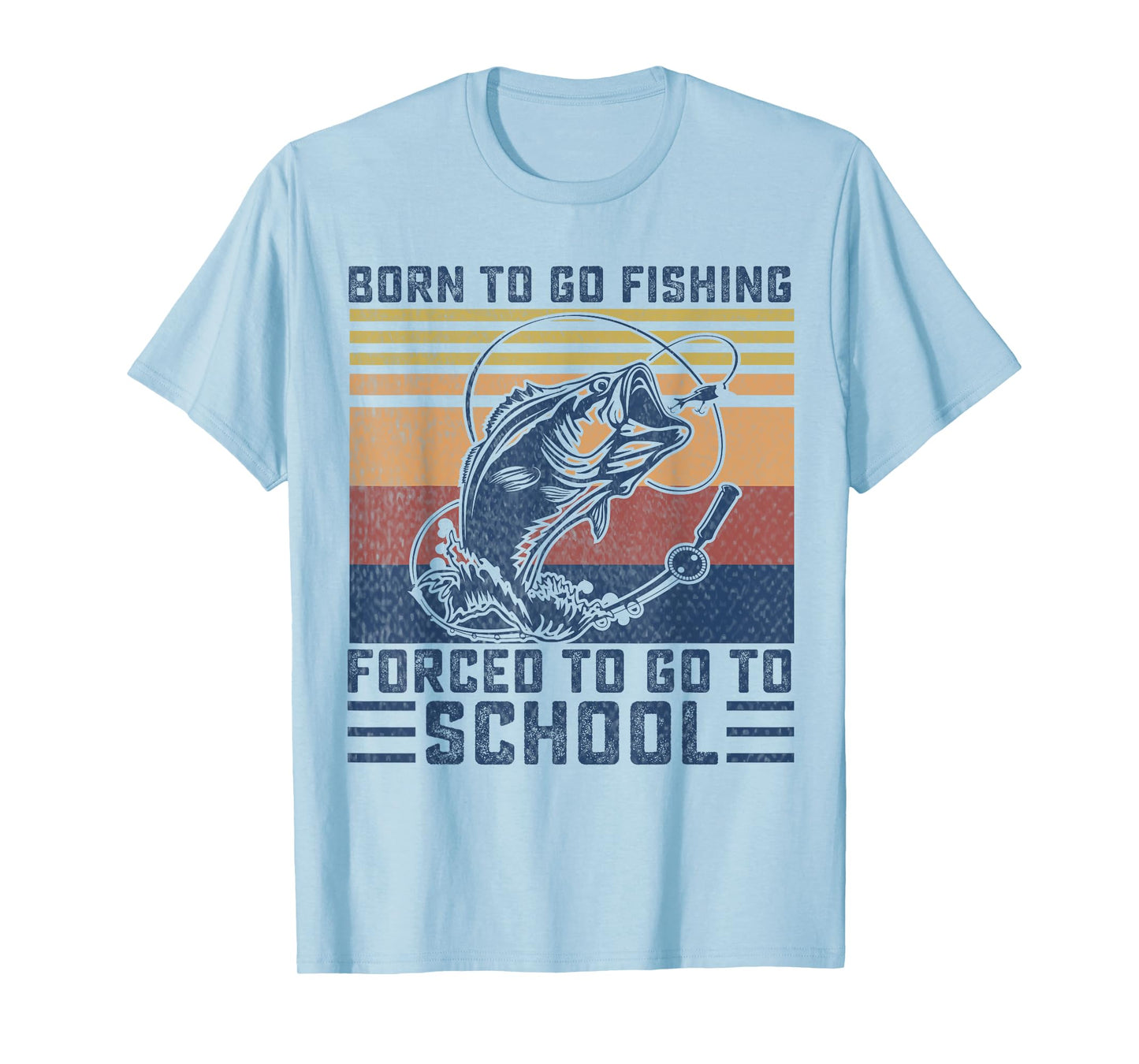 Funny Born To Go Fishing Bass Fish Fisherman Boys Kids T-Shirt