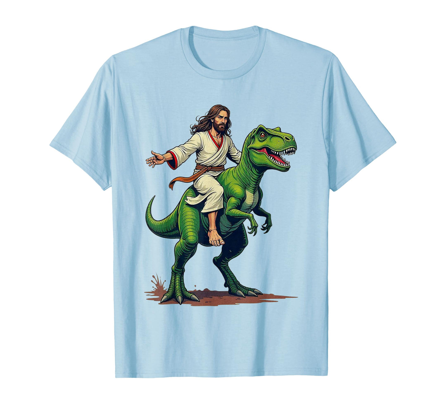 Epic Jesus Riding a T-Rex - Dinosaur T-Shirt