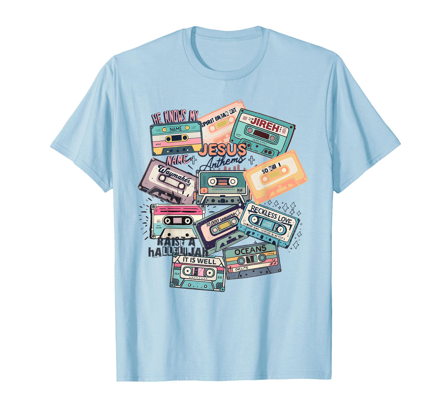 Jesus Anthems Christian Cassette Tape God Music T-Shirt