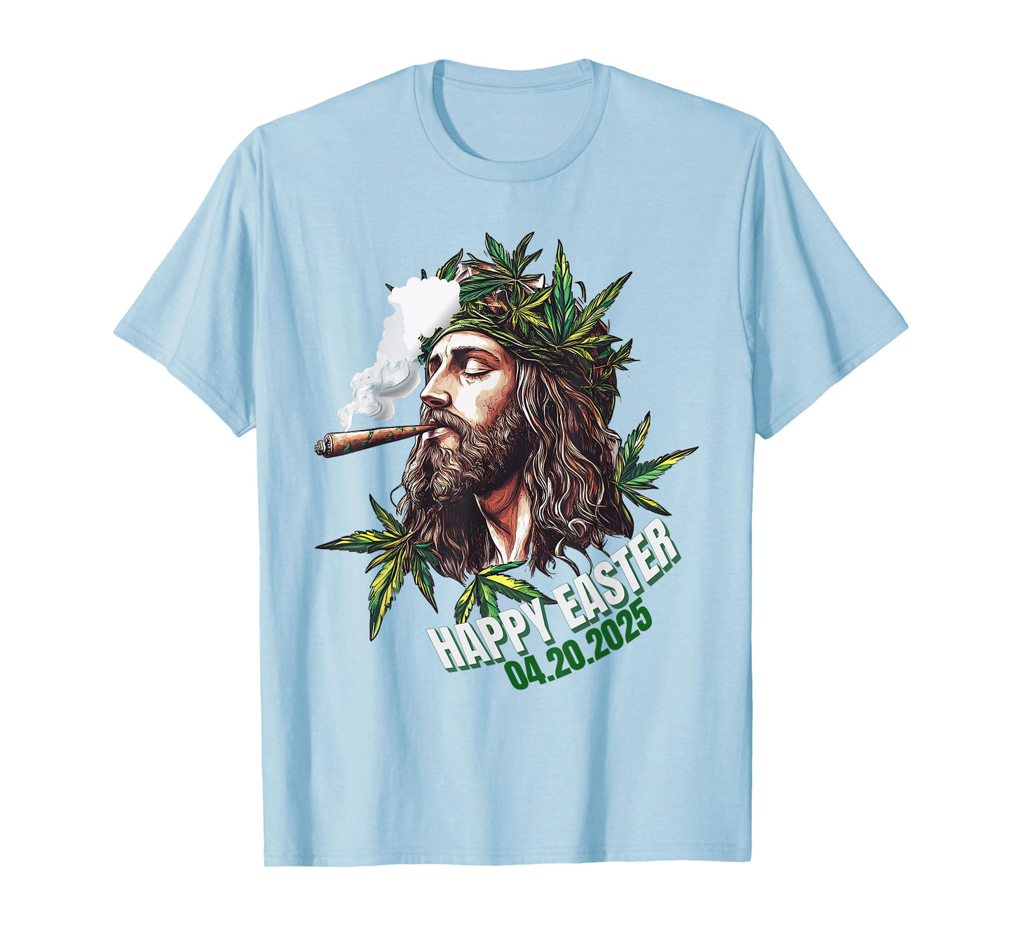 Happy Easter 420 Funny Jesus 2025 T-Shirt
