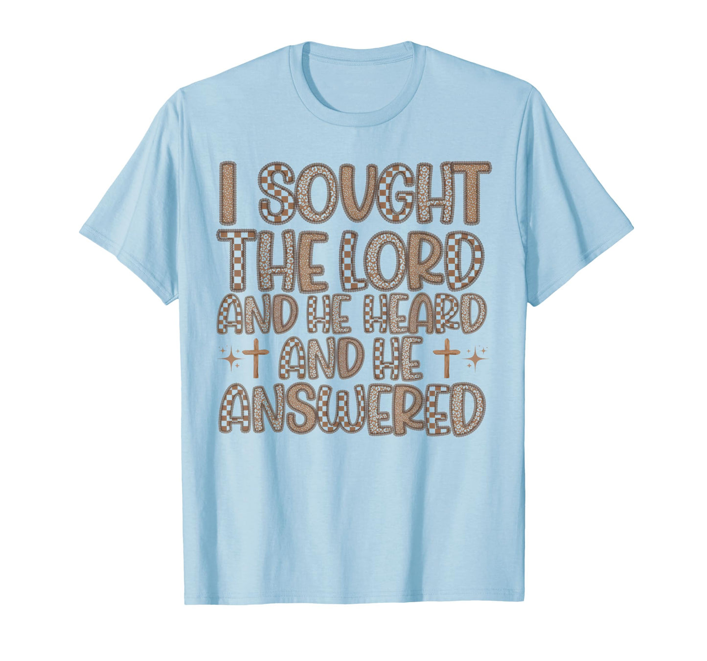 Retro I Sought The Lord He Heard Me Christian Bible Verse T-Shirt