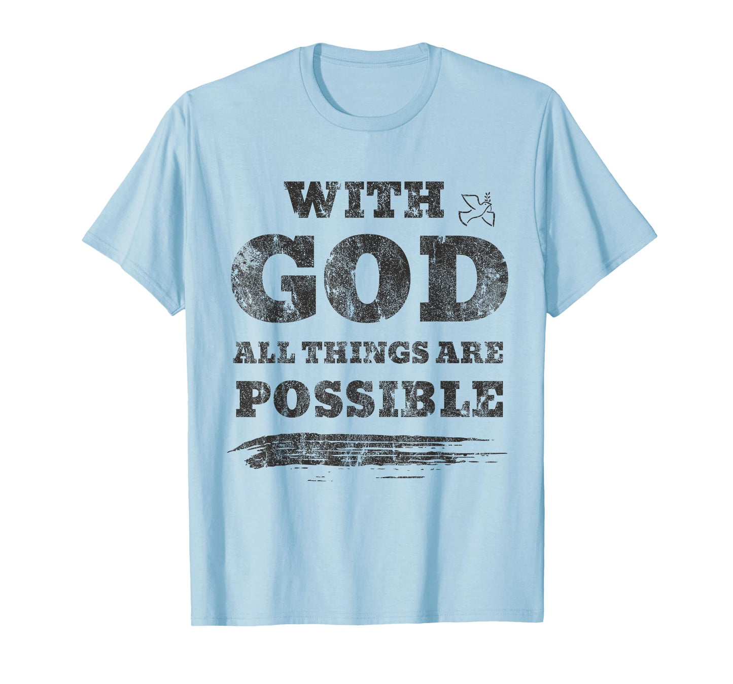 With God All Things Are Possible Retro Vintage T-Shirt