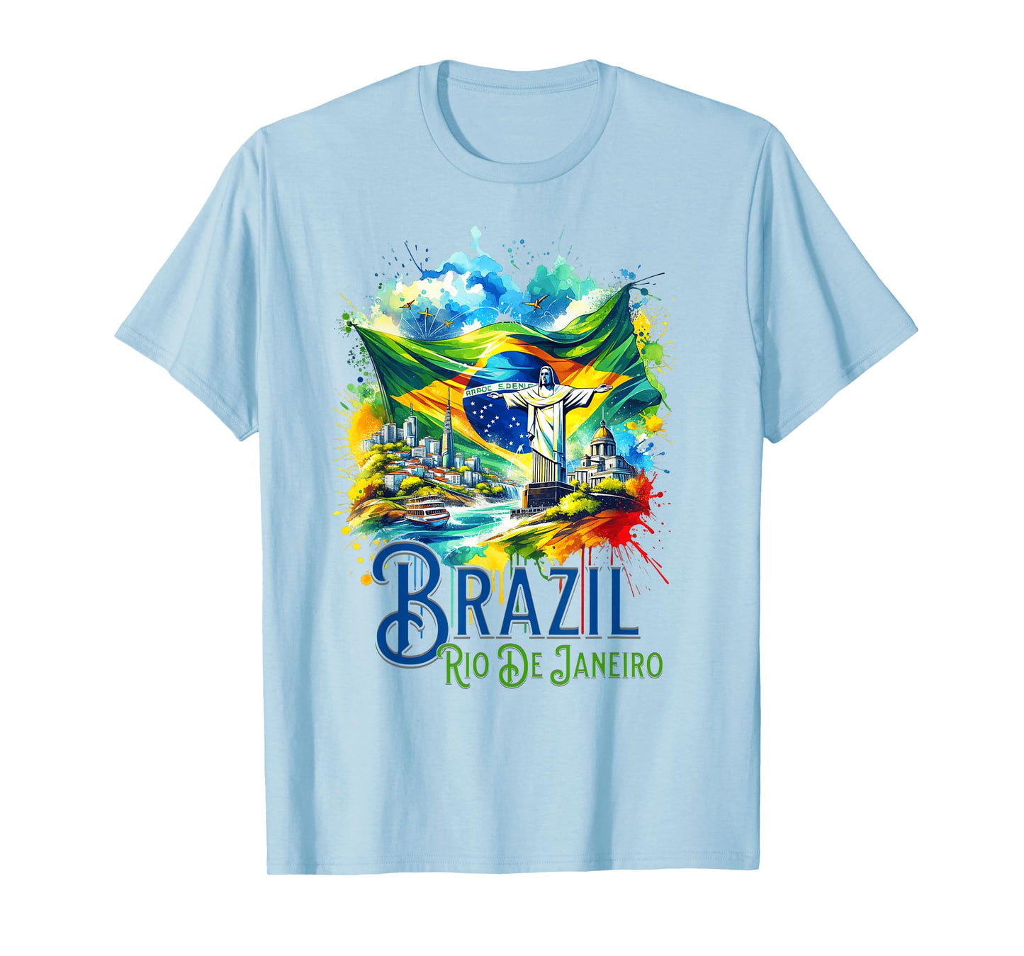 Rio De Janeiro Brazil Christ The Redeemer Brasil Flag Brazil T-Shirt